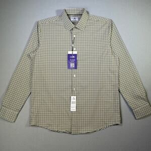 Tayion Collection Men's Slim-Fit Dress Shirt black/gold 16-16.5 34-35 $60